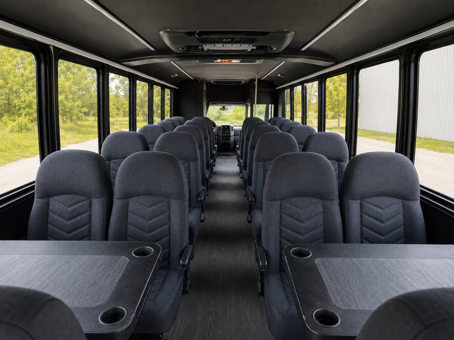 rancho cucamonga 18 passenger minibus interior