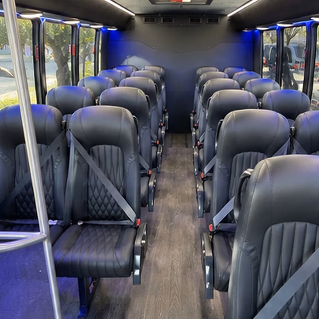 rancho cucamonga 25 passenger minibus inside