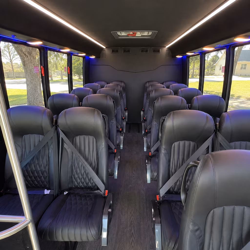 rancho cucamonga 30 passenger minibus inside