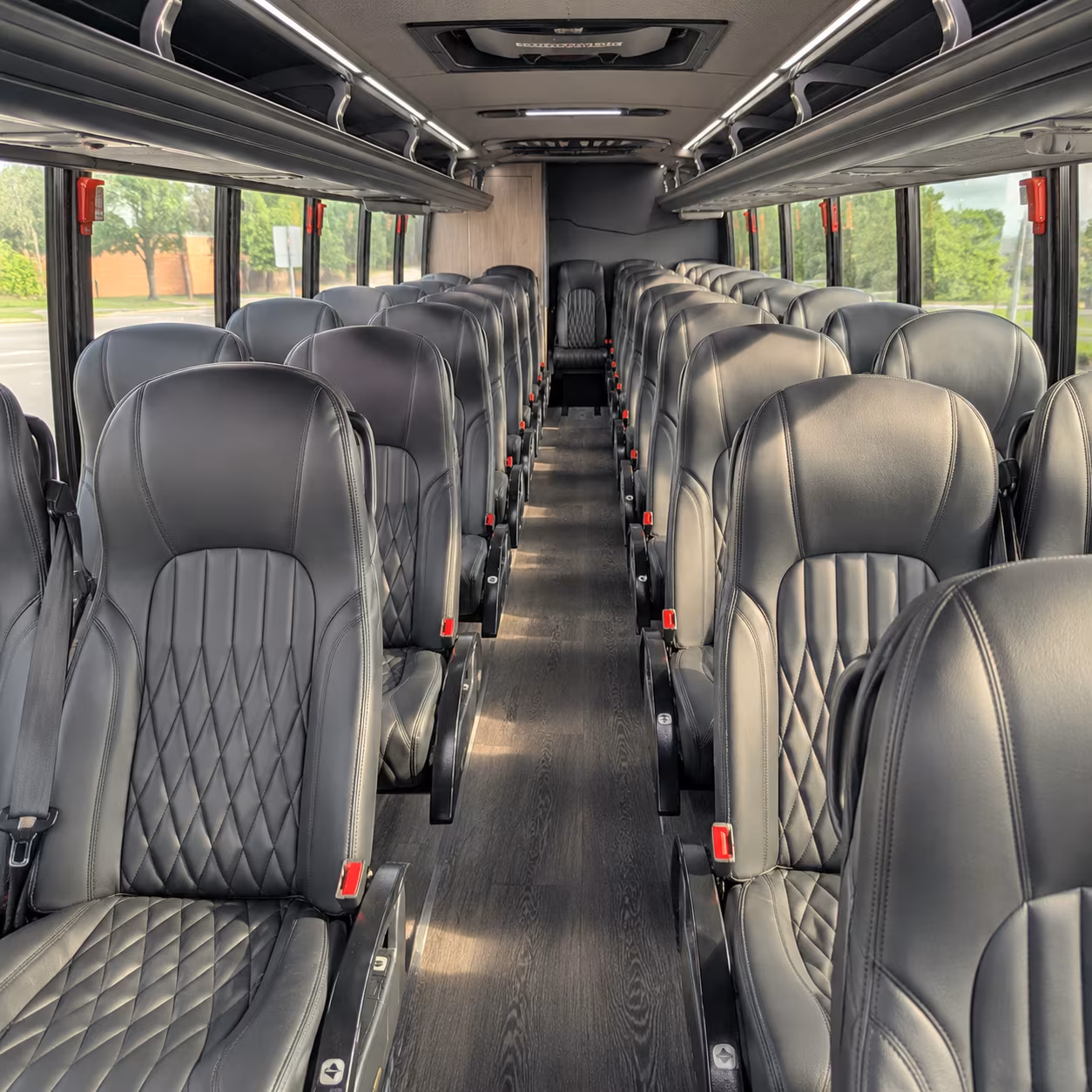rancho cucamonga 35 passenger minibus inside