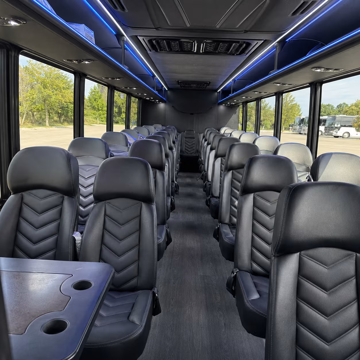 rancho cucamonga 35 passenger minibus interior