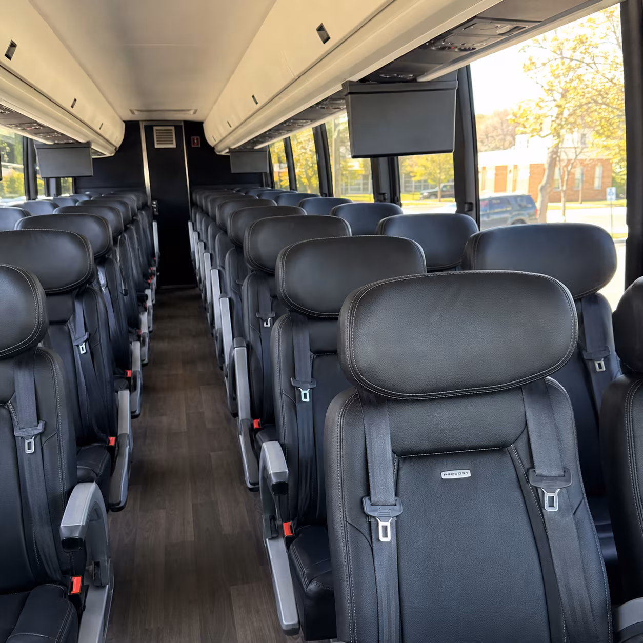 rancho cucamonga 45 passenger charter bus inside