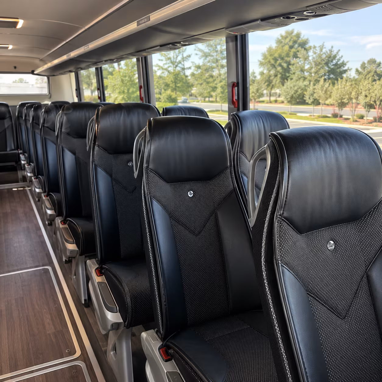 rancho cucamonga 45 passenger charter bus interior