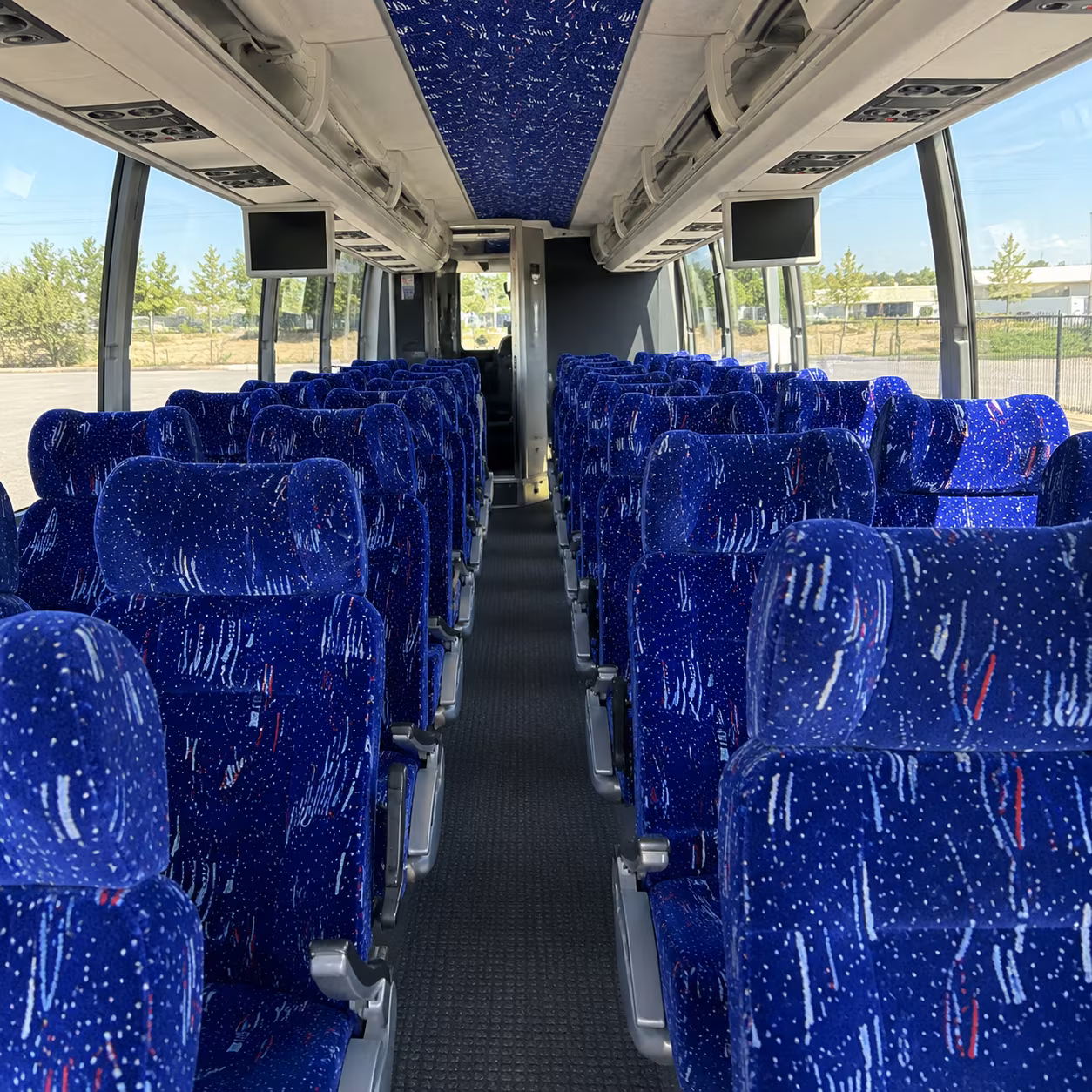 rancho cucamonga 54 passenger charter bus interior