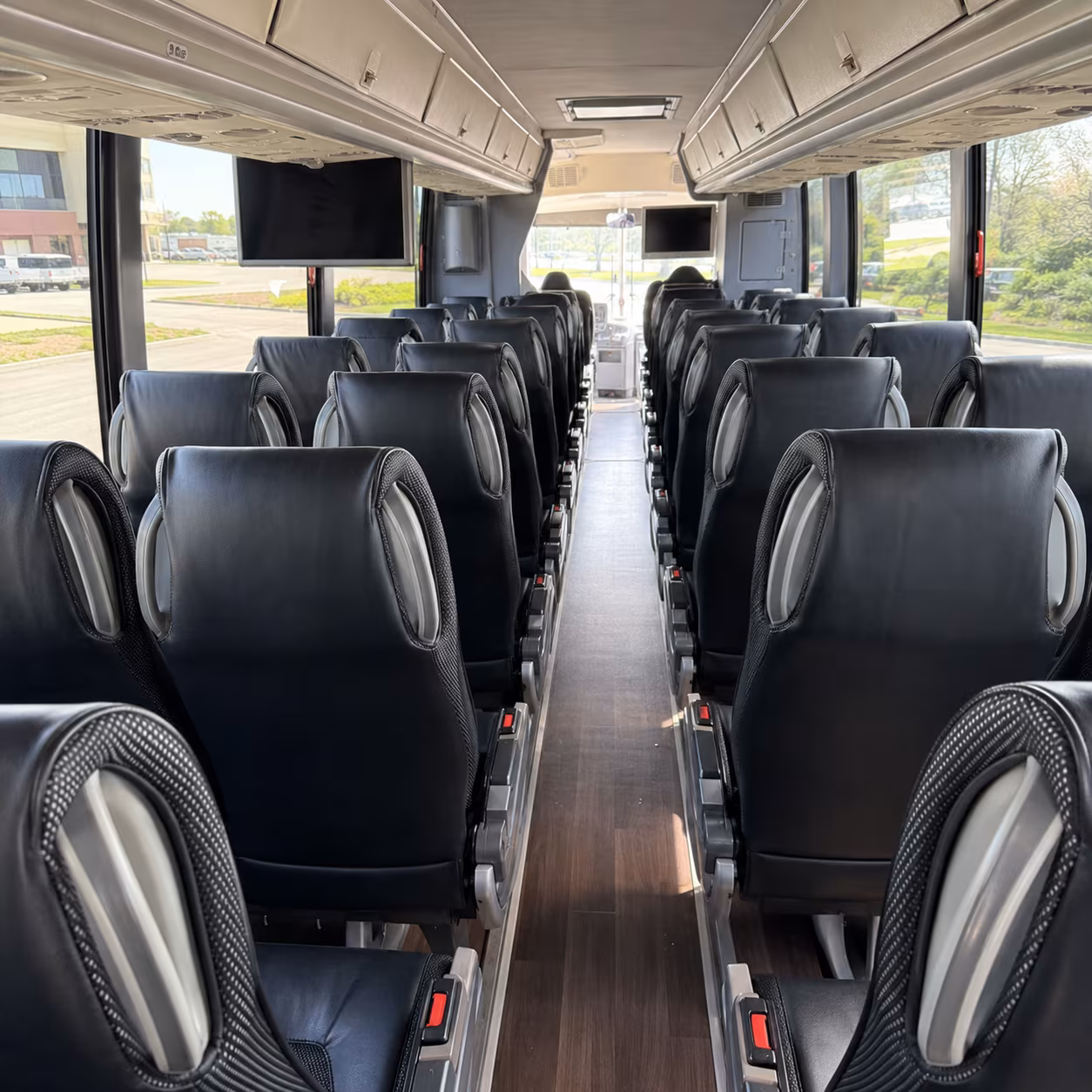 rancho cucamonga 56 passenger charter bus inside